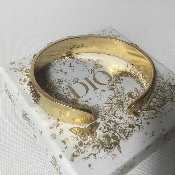 J’ADIOR Dior Gold and Crystal Bangle Bracelet - Picture 5 of 5